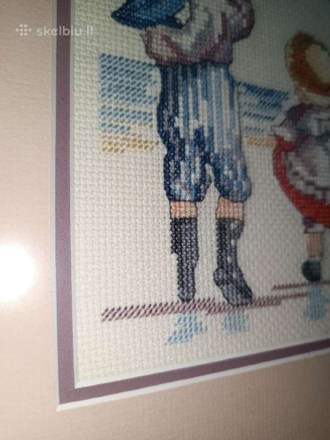 Kryželiu siuvinėtas autorinis paveikslas - nuotraukos Nr. 6