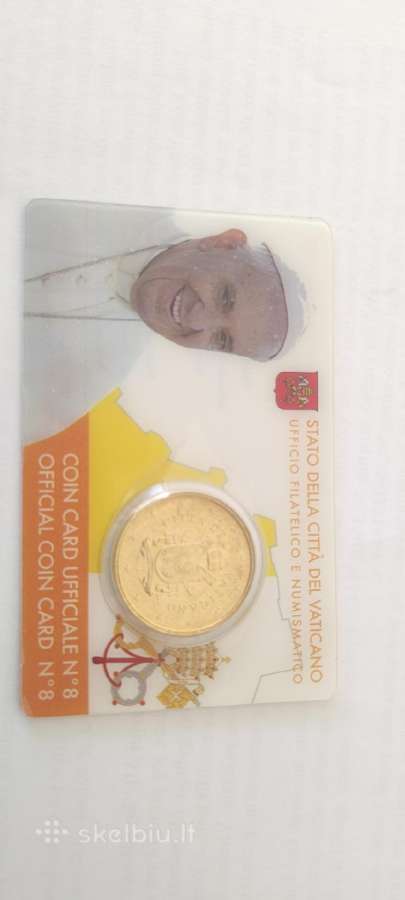 Vatican 50 cent monetų kortele10/11/13/15/16/17/18 - nuotraukos Nr. 2