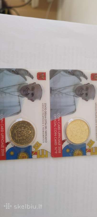 Vatican 50 cent monetų kortele10/11/13/15/16/17/18 - nuotraukos Nr. 9