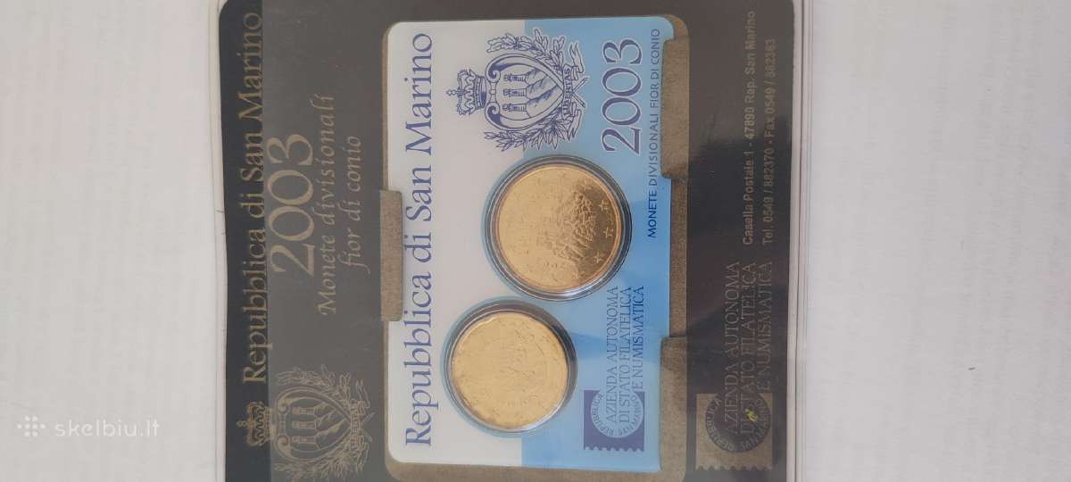 San Marino 2003 20 and 50 cent in blister