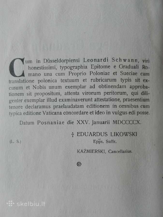 379. Ksiega Gradualu Rzymskiego 1910 - nuotraukos Nr. 4