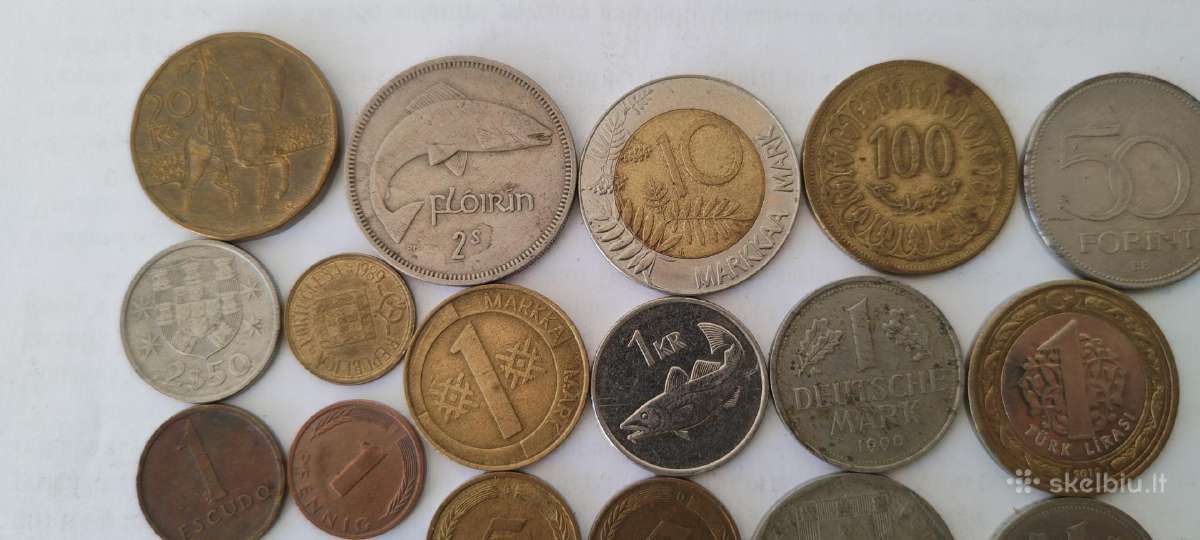 Įvairių kolekcinių monetų