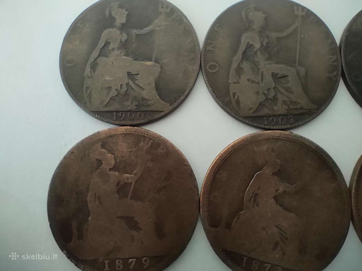 British pennies monetos