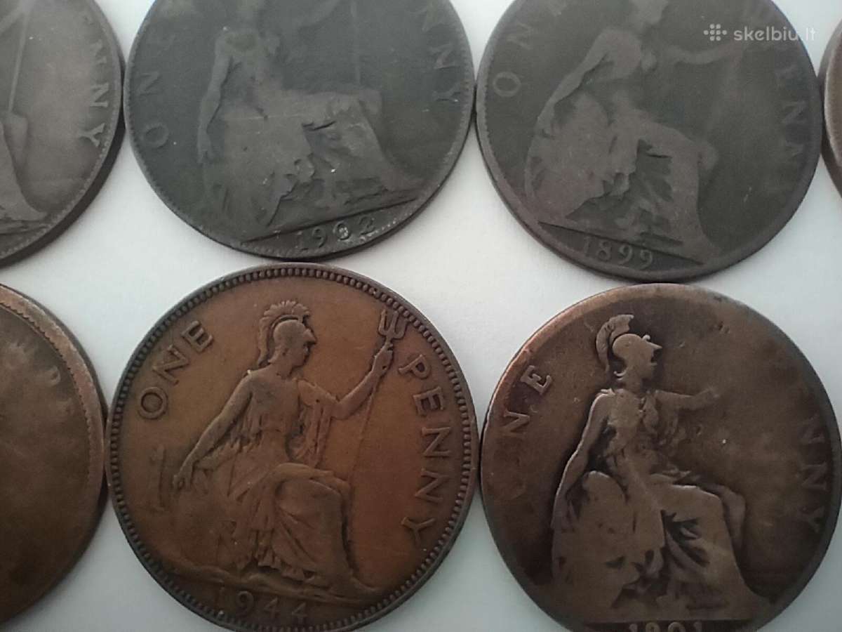 British pennies monetos - nuotraukos Nr. 2