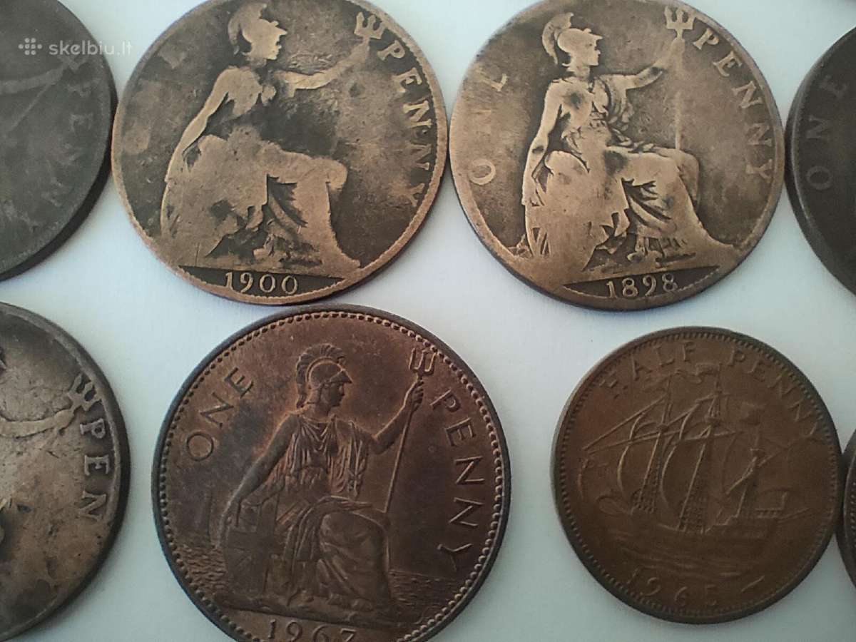British pennies monetos - nuotraukos Nr. 4