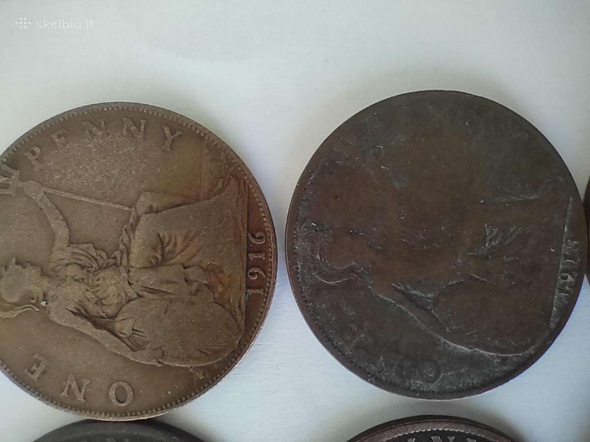 British pennies monetos - nuotraukos Nr. 6