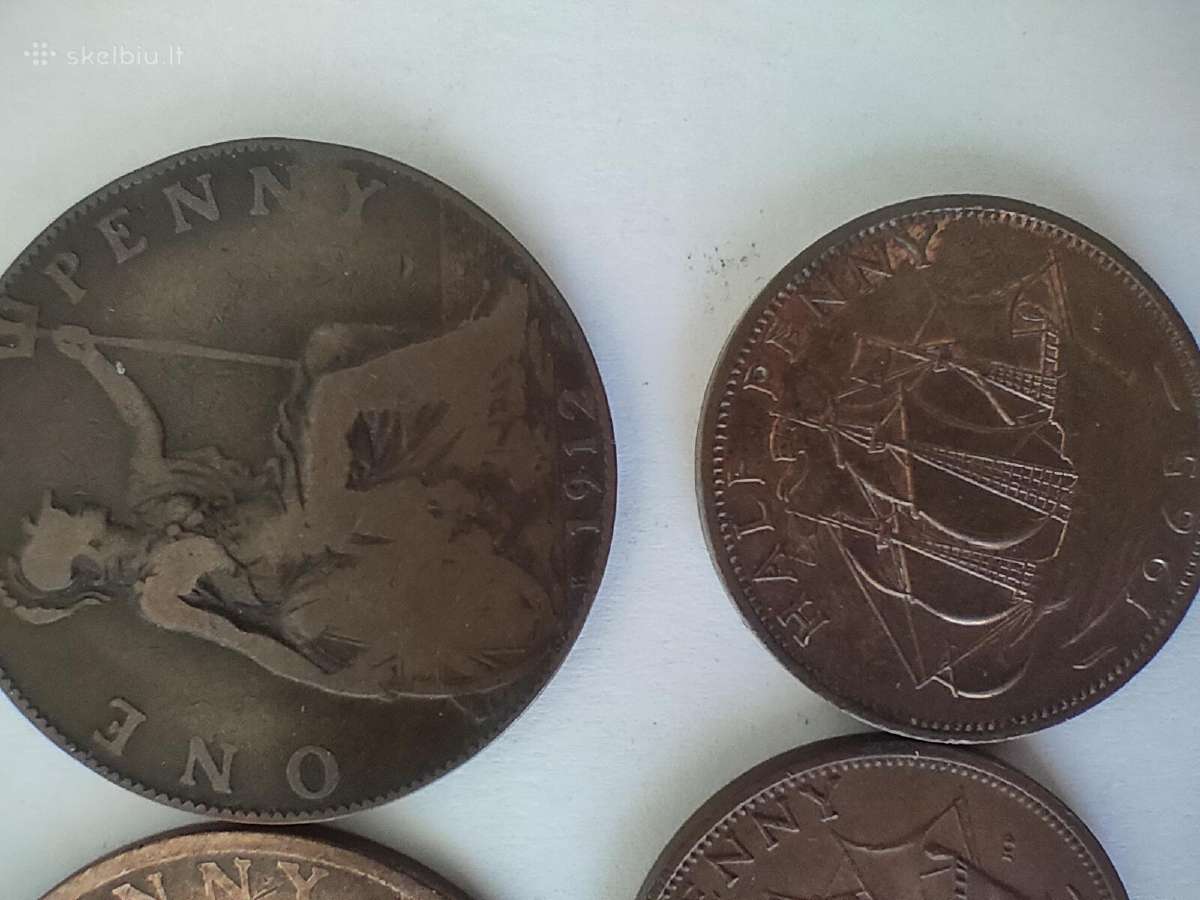 British pennies monetos - nuotraukos Nr. 7