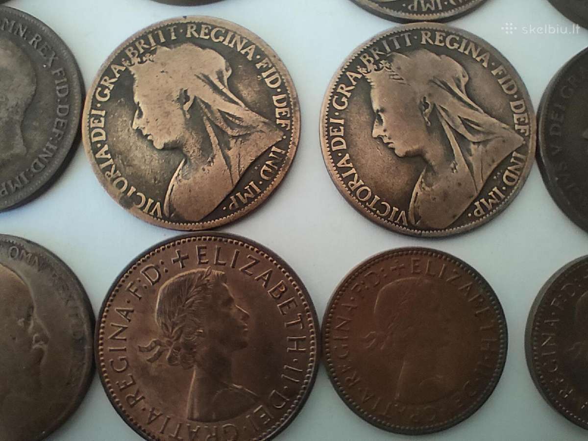 British pennies monetos - nuotraukos Nr. 11