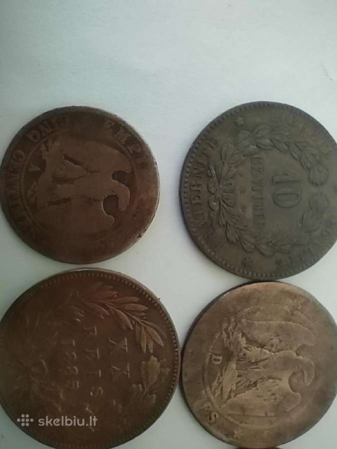 Prancūzijos/portugalijos/borneo monetos 35e už vis