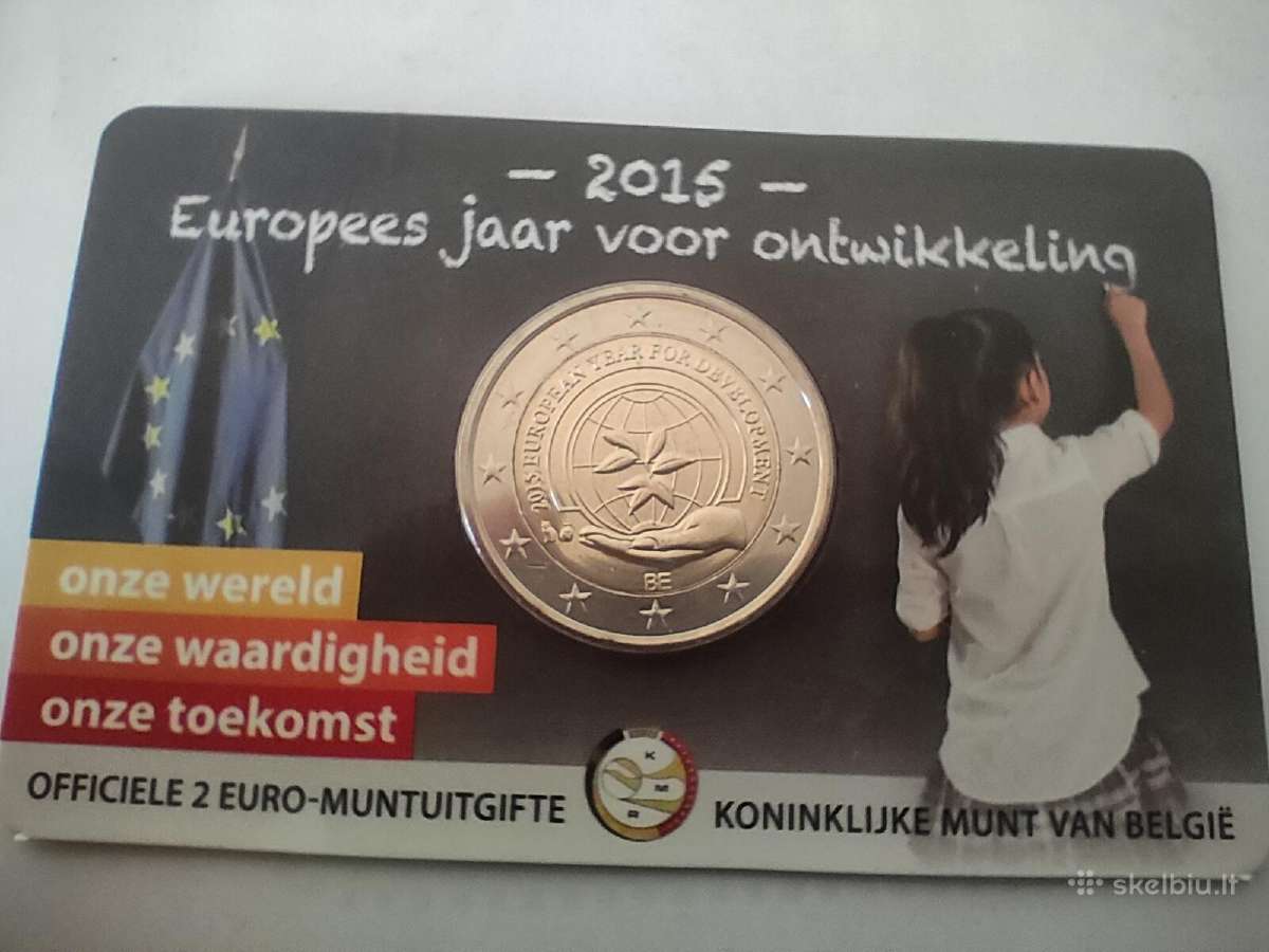 Kolekcinė moneta Belgija 2 Euro 2015 coincard