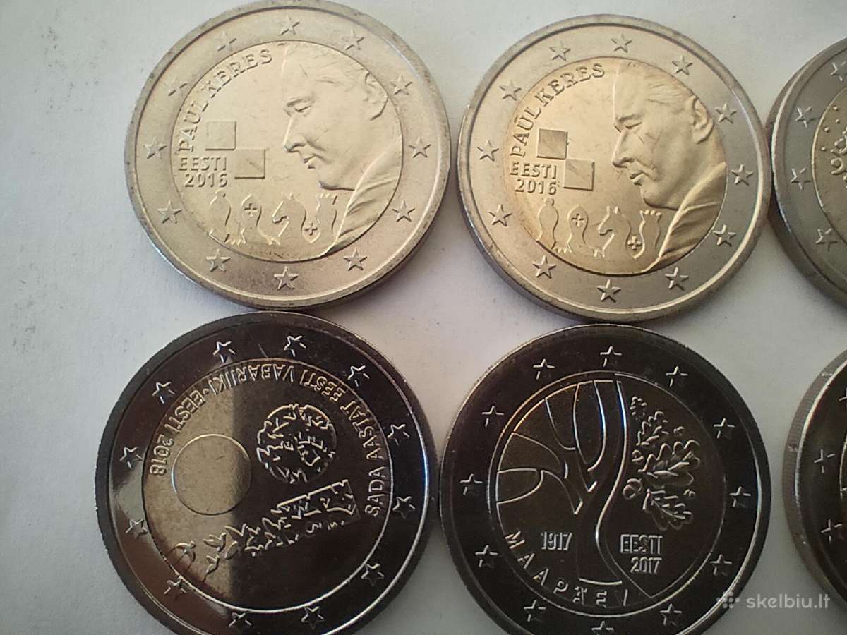 Kolekcinė moneta 2 Euro Estonia2012/2016/2017/2018
