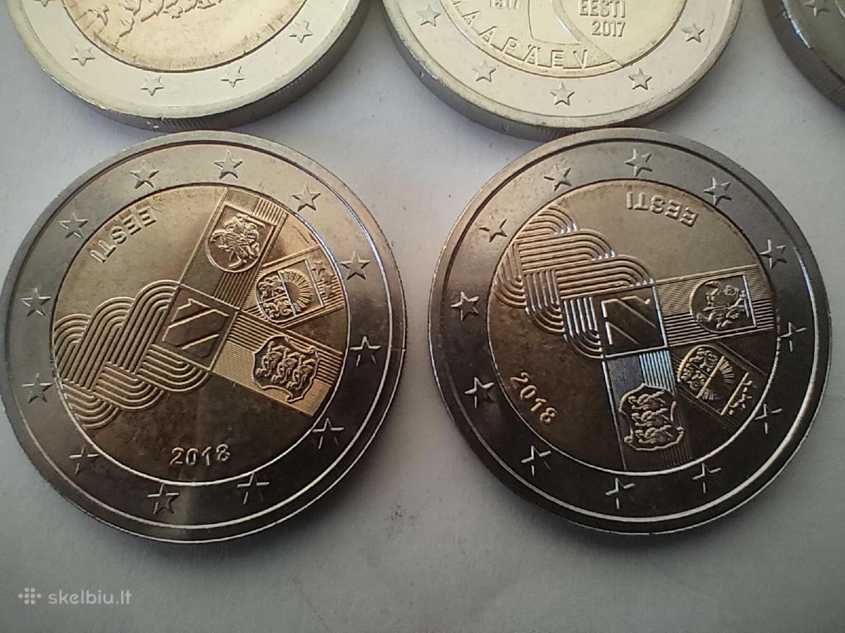 Kolekcinė moneta 2 Euro Estonia2012/2016/2017/2018 - nuotraukos Nr. 3