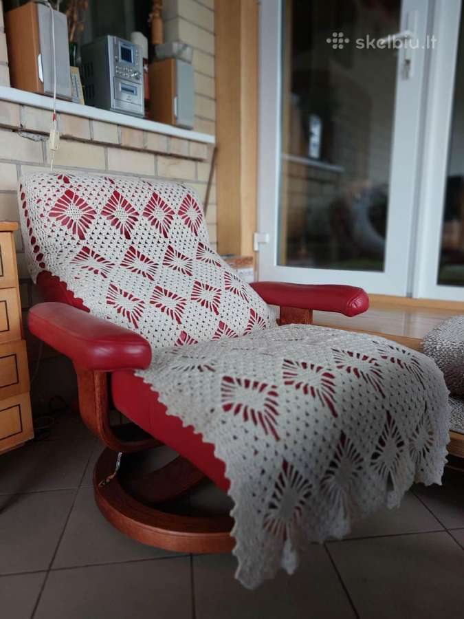 Puikios būklės odinė sofa ir fotelis - nuotraukos Nr. 4