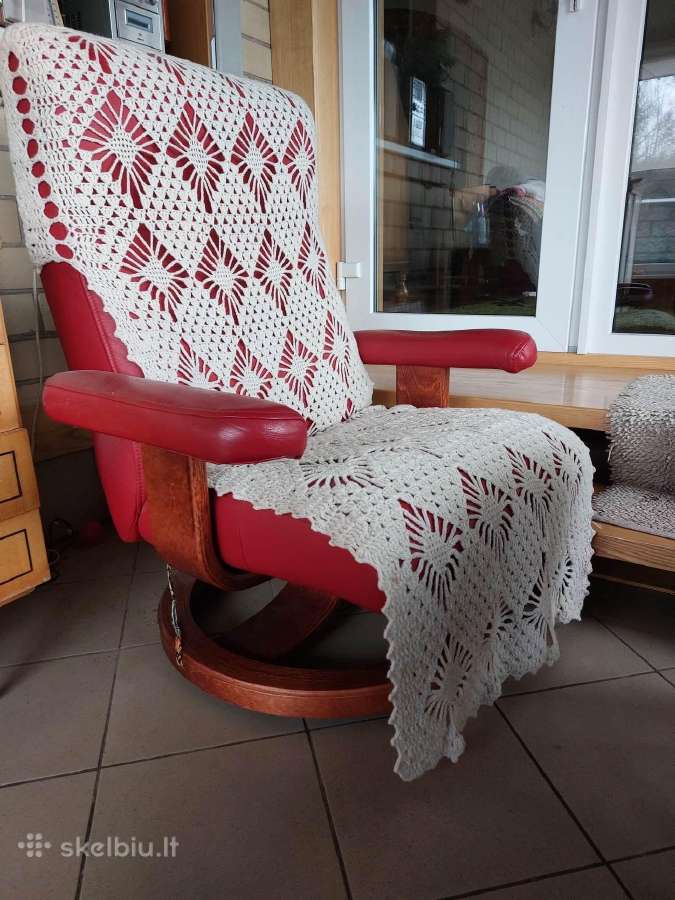 Puikios būklės odinė sofa ir fotelis - nuotraukos Nr. 5