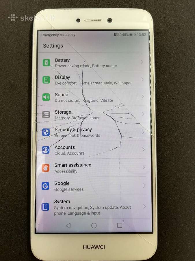Huawei P8 P9 lite 2017 Pra-lx1 suskilęs ekranas - nuotraukos Nr. 2