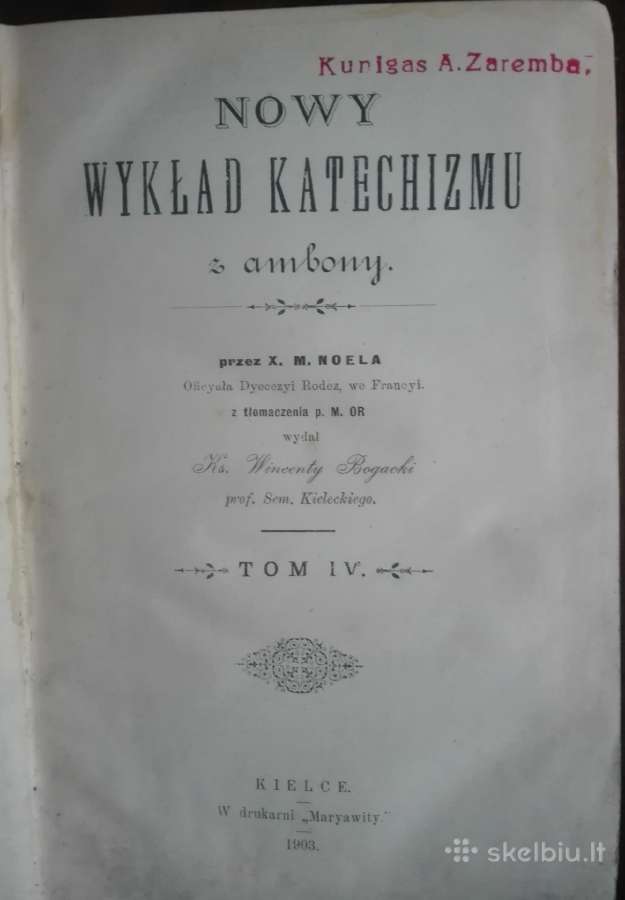 401. Nowy Wyklad Katechizmu antikvarinė-kolekcinė
