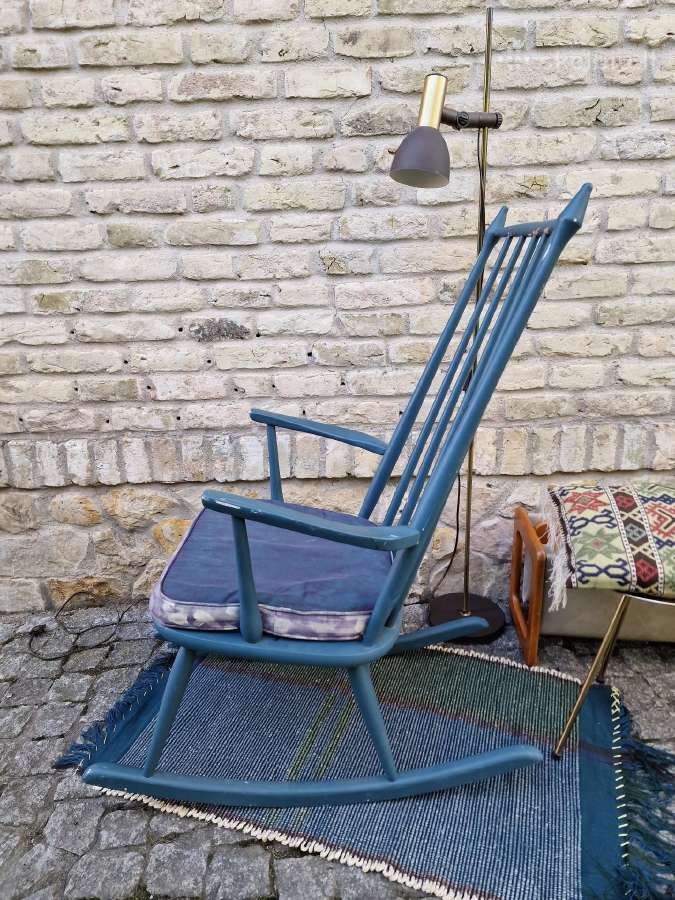 Vintažinis mid century autorinis supamas krėslas - nuotraukos Nr. 5
