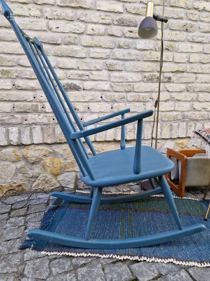 Vintažinis mid century autorinis supamas krėslas - nuotraukos Nr. 3