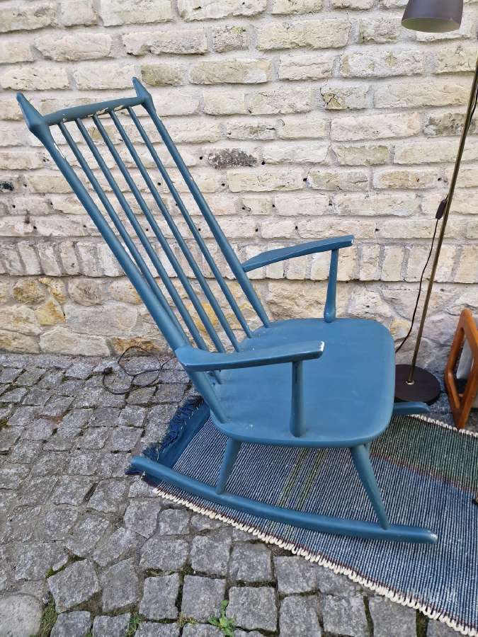 Vintažinis mid century autorinis supamas krėslas - nuotraukos Nr. 7