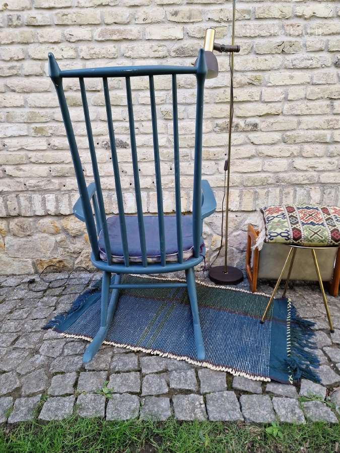 Vintažinis mid century autorinis supamas krėslas - nuotraukos Nr. 8