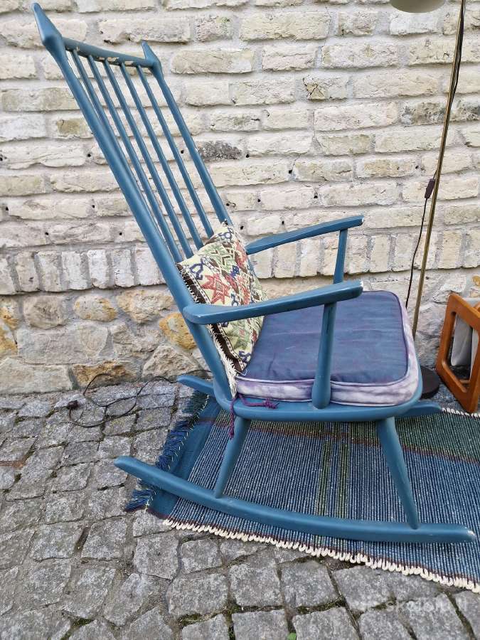 Vintažinis mid century autorinis supamas krėslas - nuotraukos Nr. 10