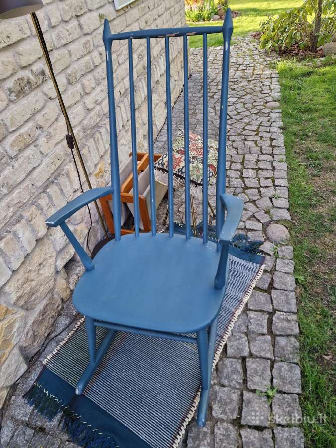 Vintažinis mid century autorinis supamas krėslas - nuotraukos Nr. 11