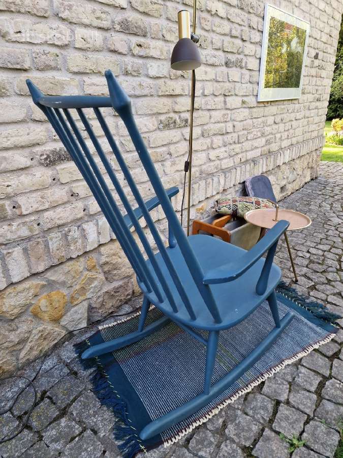 Vintažinis mid century autorinis supamas krėslas - nuotraukos Nr. 12