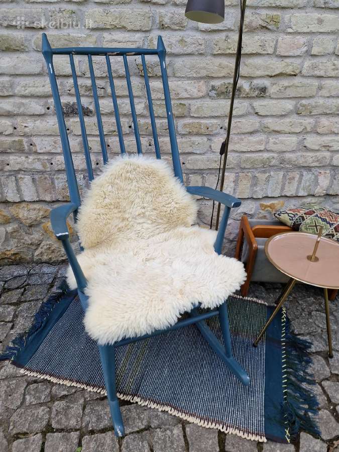 Vintažinis mid century autorinis supamas krėslas - nuotraukos Nr. 17