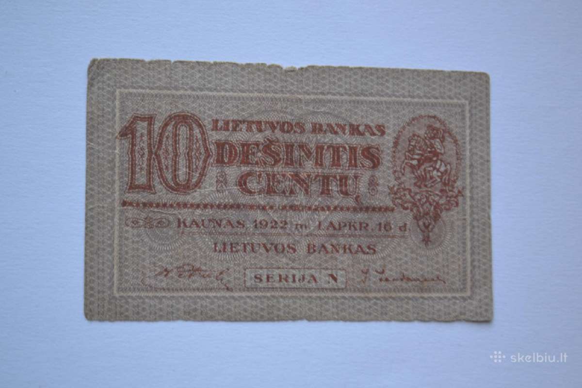 10 centu 1922 m.