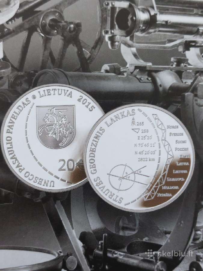 L-kas 20 Euro 2015 m. Struvės geodez. lankas . - nuotraukos Nr. 2