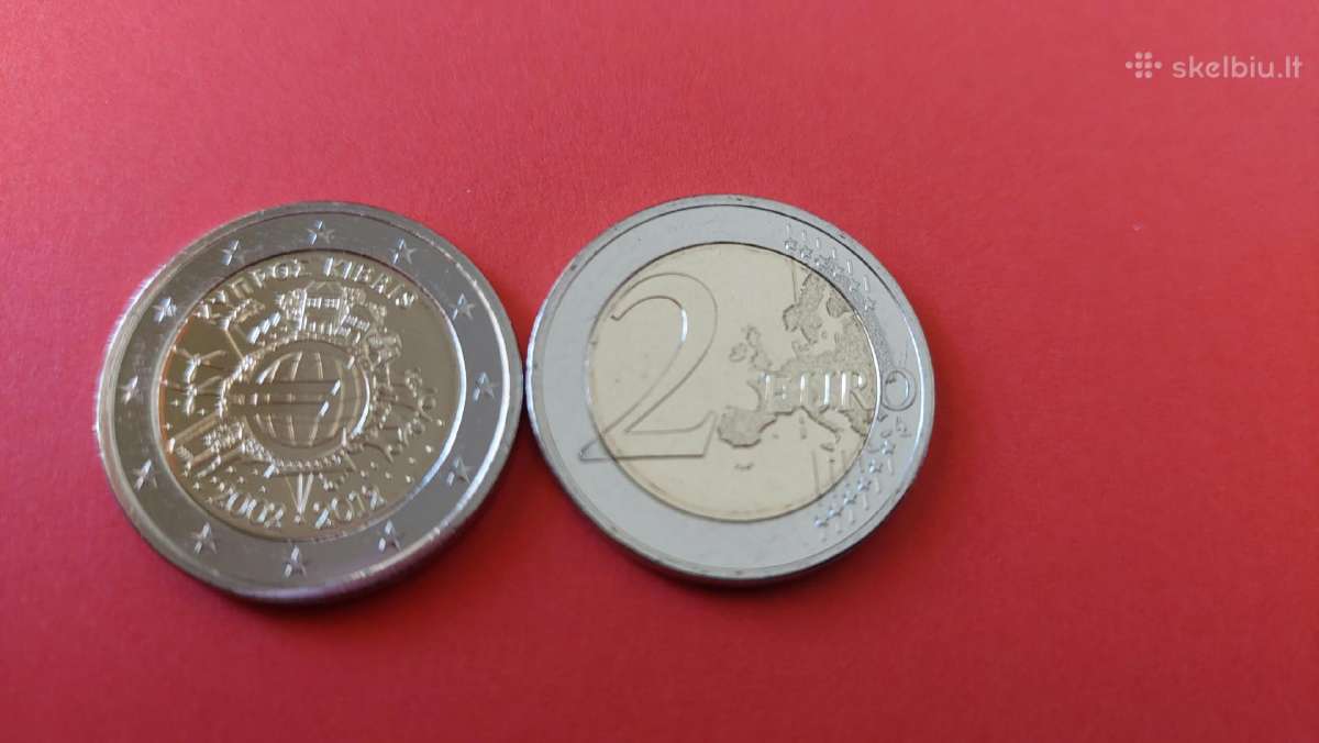 Kipras 2012m2€ Euro banknotų ir monetų 10-metis un