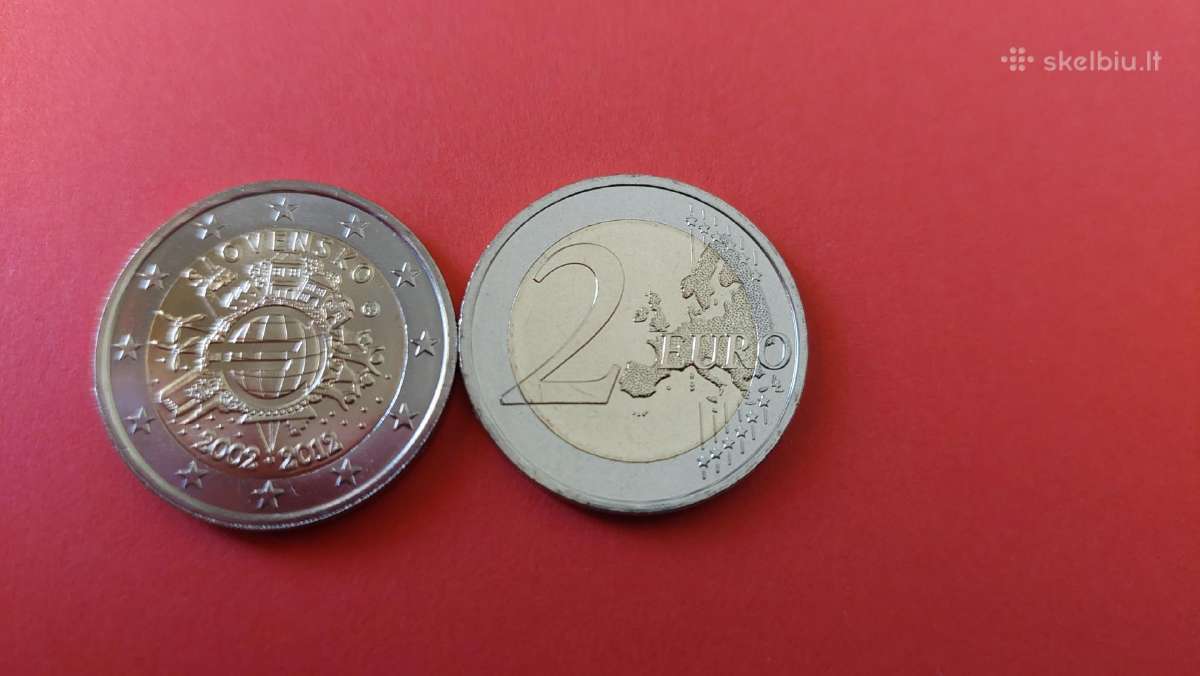 Slovakia 2012m. 2 € Euro banknotų ir monetų 10-met