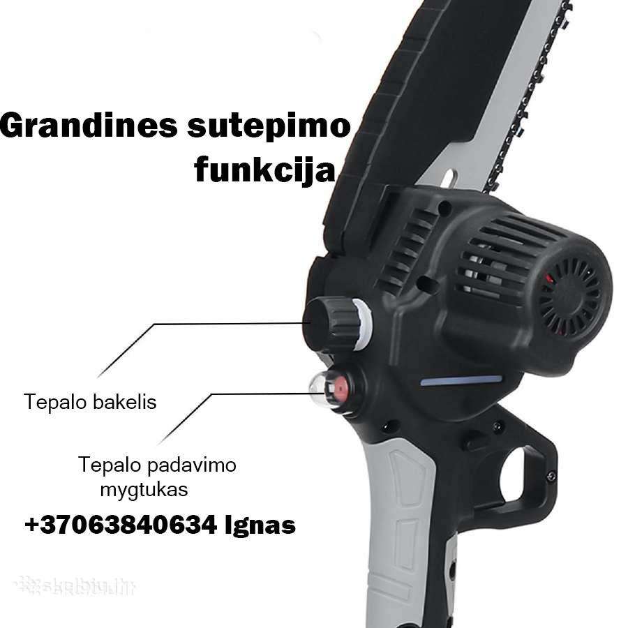 Akumuliatorinis grandininis pjūklas 8 su tepimu - nuotraukos Nr. 3