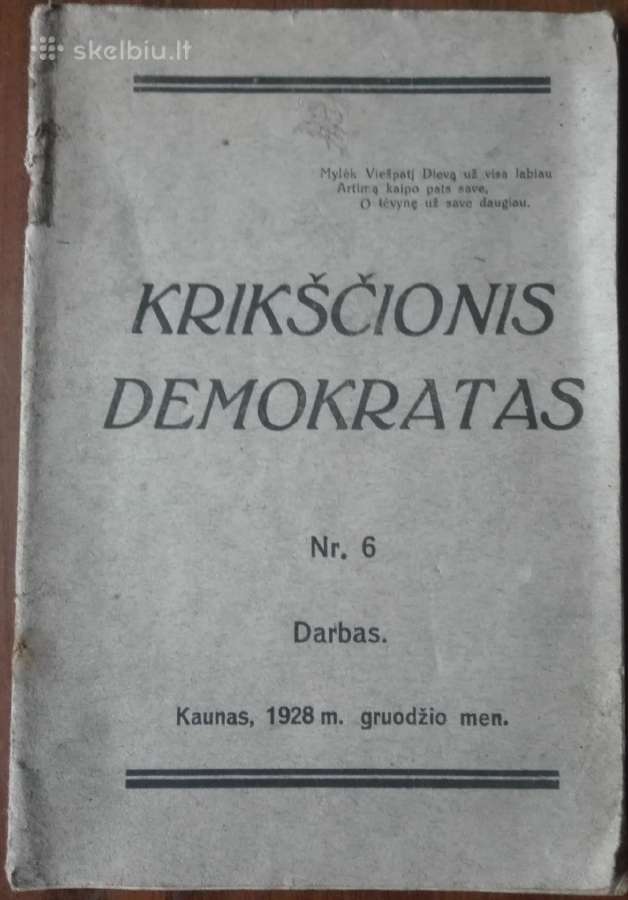 425. Krikščionis Demokratas antikvarinis-kolekcini