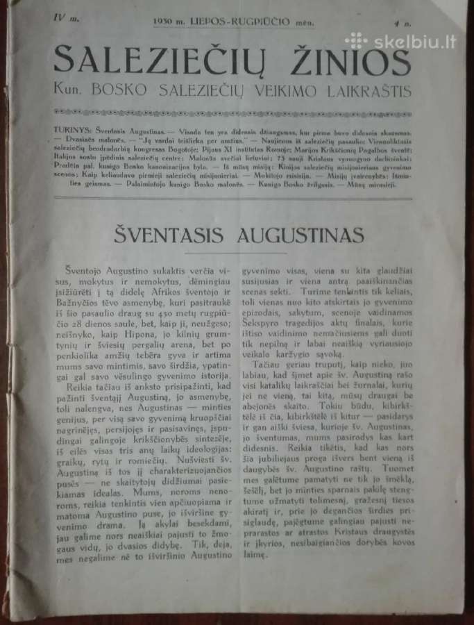 444. Laikraštis Saleziečių Žinios antikvarinis - nuotraukos Nr. 2