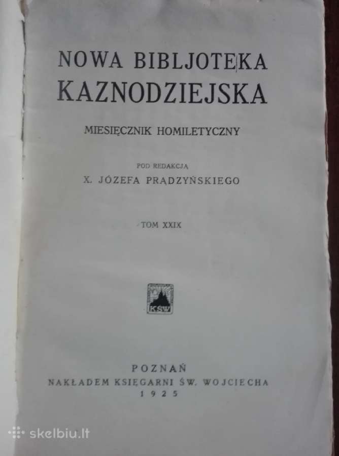455. Nova Bibljoteka Kaznodziejska antikvarinė-kol
