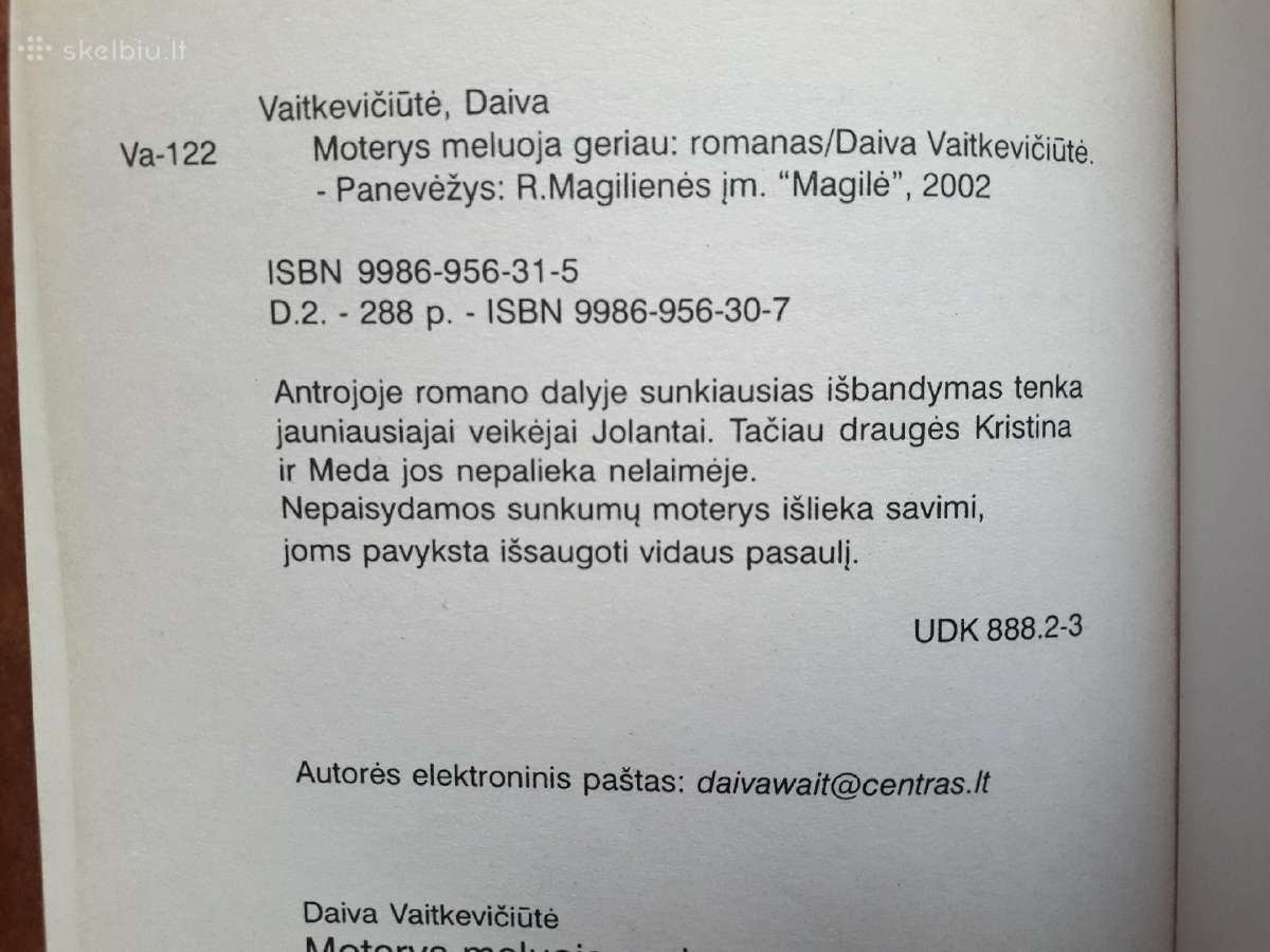Daiva Vaitkevičiūtė "Moterys meluoja geriau" 2002 - nuotraukos Nr. 3