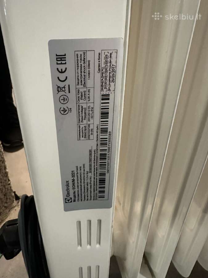Tepalinis šildytuvas Electrolux Eoh/m-3221 - nuotraukos Nr. 4