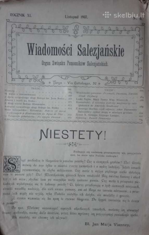 472. Wiadomosci Salezjanskie antikvarinis-kolekcin