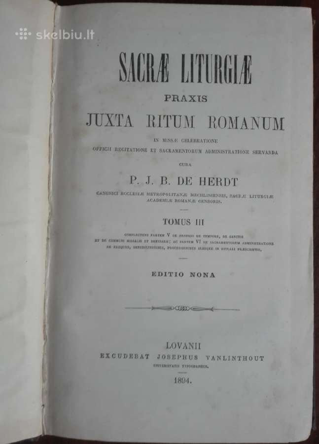 479. Sacr Liturgie antikvarine-kolekcinė