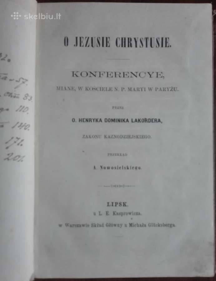 480. O Jezusie Chrystusie Konfrency antikvarinė-ko