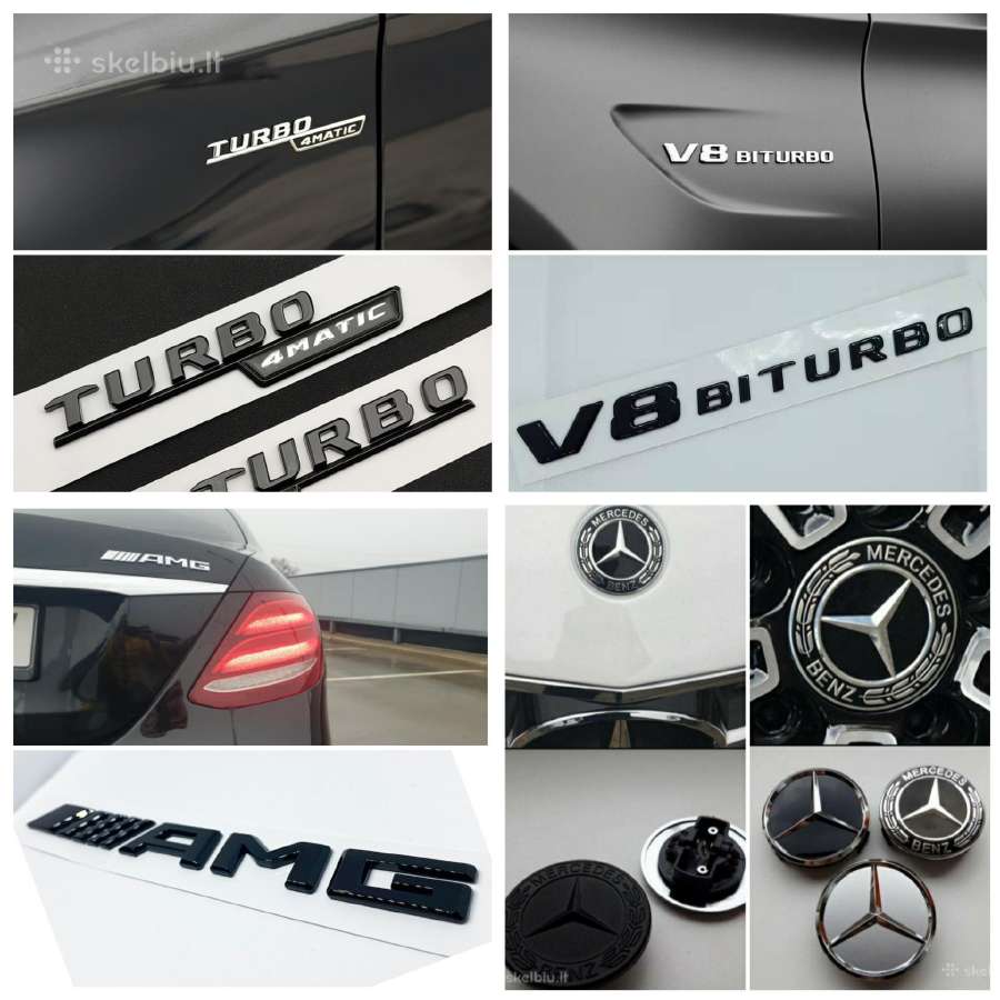 Mercedes Amg , v8biturbo emblemos, zenklas , LED