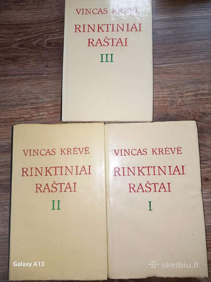 Vinco Krėvės raštai, trys tomai, ir dar dvi knygos