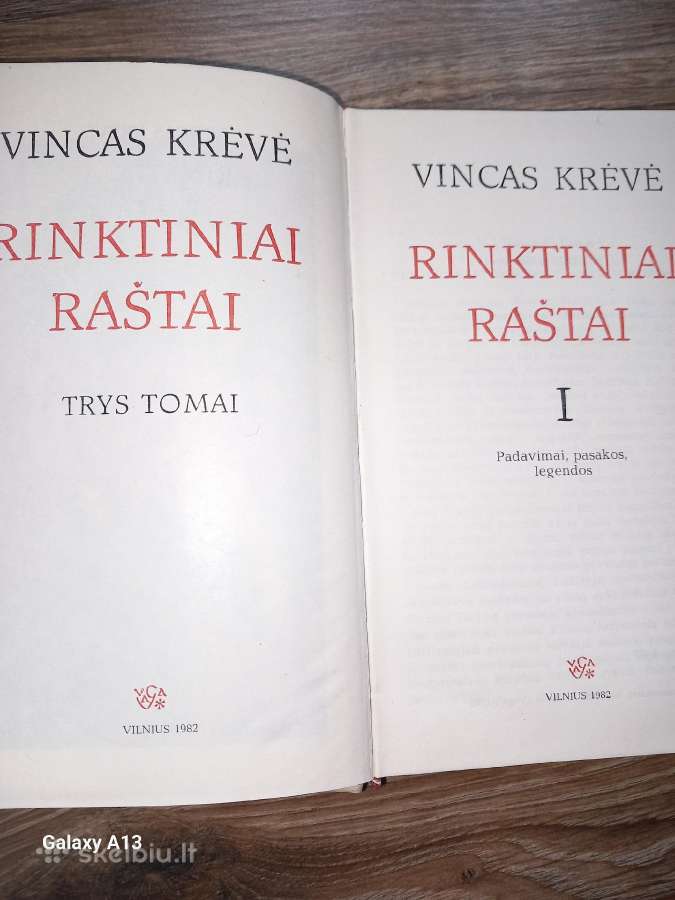 Vinco Krėvės raštai, trys tomai, ir dar dvi knygos - nuotraukos Nr. 3