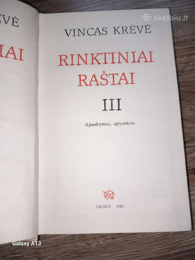 Vinco Krėvės raštai, trys tomai, ir dar dvi knygos - nuotraukos Nr. 5