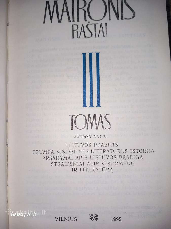 Maironio raštai, trys tomai. - nuotraukos Nr. 6