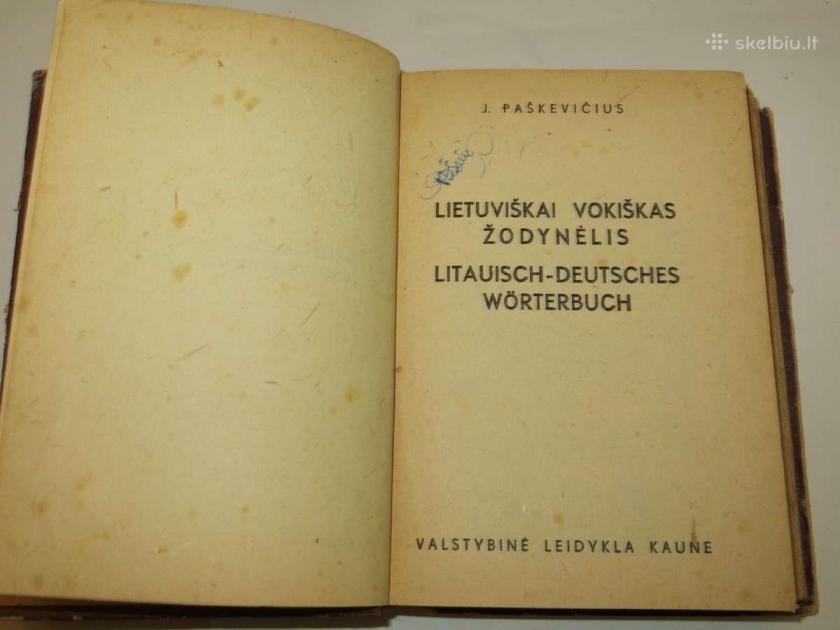 Knyga Lietuviškai vokiškas žodynėlis, 1943 m.