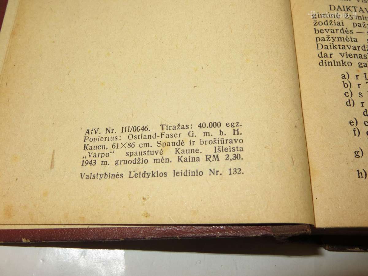 Knyga Lietuviškai vokiškas žodynėlis, 1943 m. - nuotraukos Nr. 5