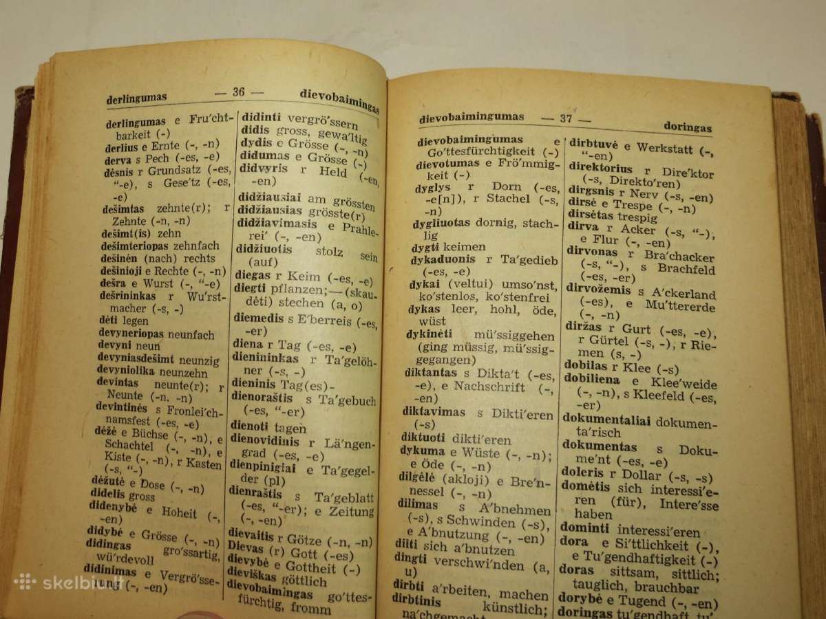Knyga Lietuviškai vokiškas žodynėlis, 1943 m. - nuotraukos Nr. 10