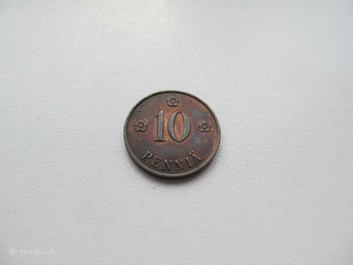 10 pennia , Suomija , 1920, 1921, 1924 - nuotraukos Nr. 5